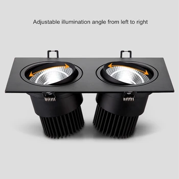 Aikštėje pritemdomi LED downlight COB lubų taškinis šviestuvas LED lubų juoda ir balta, nišoje šviesos 7W~30W patalpų apšvietimas