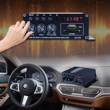 AK370 Bluetooth 5.0 HIFI Mini Skaitmeninis Galios Uiversal Automobilių Garso Stiprintuvas valdybos Stereo AMP Amplificador Namų garso sistemos Kortelė Žaidėjas