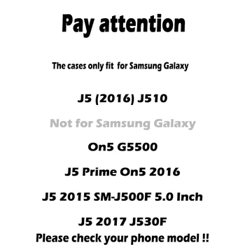 Akabeila Telefono dėklas Samsung Galaxy J5 2016 J510FN J510F J510G J510Y J510M J510 SM-J5108 J5109 J5100 J510X J510H J5108 Dangtis