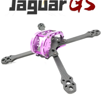 AlfaRC Jaguar LSX5 220mm Anglies Pluošto 5 Colių 6MM Rankos FPV Freestyle Ruožas X Quadcopter Frame rinkinys RC Drone