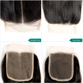 Ali Malonės Brazilijos Prarasti Banga Uždarymo 4x4 Šveicarijos Nėrinių Nemokamai Vidurinė Dalis Remy Human Hair Nėrinių Uždarymo Natūralių Spalvų Nemokamas Pristatymas
