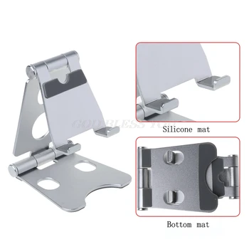 Aliuminio Lydinio Dual Sulankstomas Darbalaukio Pasukimo Tablet Stand Mobiliojo Telefono Laikiklis Laikiklis iPhone, iPad Samsung