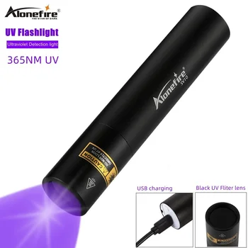 Alonefire SV10 365nm Ultravioletinių Juodos Šviesos UV Žibintuvėlis Lempos Augintinio Šlapimo Detektorius, Skirtas Šunų Kačių Šlapimo Sausas Dėmes Lova Klaida