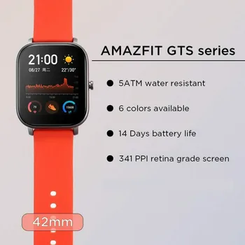 Amazfit GTS Smart Žiūrėti Pasaulio Versija GPS Glonass Vyrai Moterys Smartwatch 