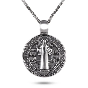 Amuletas 316 nerūdijančio plieno St, Ben ' s Egzorcizmo St Pakabukas karoliai italijos Camino Katalikų šventovė priedai