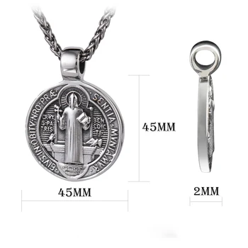 Amuletas 316 nerūdijančio plieno St, Ben ' s Egzorcizmo St Pakabukas karoliai italijos Camino Katalikų šventovė priedai