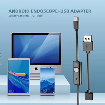AN97 Endoskopą Kamera 7MM/5.5 MM Objektyvą, USB, Android Endoskopą IP67 atsparus Vandeniui Micro USB Tikrinimo Borescope, skirtos 