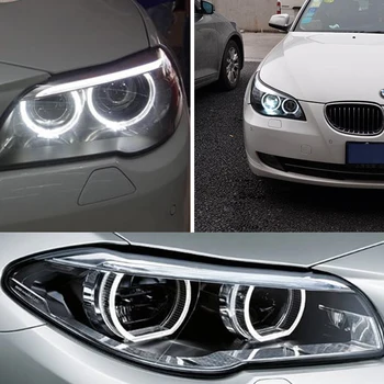Angel Eyes LED Gabaritiniai Žibintai 30W CANBUS Erro Nemokamai BMW 5-Series E60 E61 IGS LED Halo Žiedas Lemputės, Automobilių Žibintų Optikos
