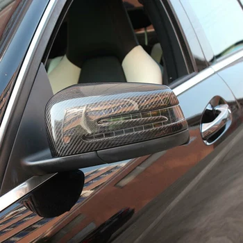 Anglies Pluošto galinio vaizdo Veidrodžio Korpuso Dangtis-Šoninis Veidrodis Padengti Mercedes Benz W218 W221 W246 W117 W204 A45 S C 63 AMG