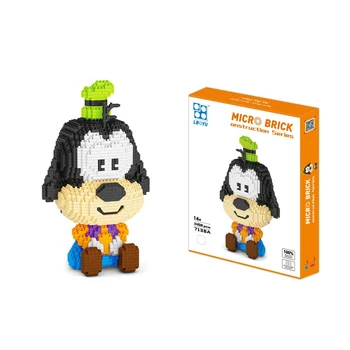 Animacinių filmų Serija Diamond Blokai Mickey Liūtas Timon Pumbaa Micro 3D Modelį Plytų Duomenys Mini Bloko Žaislai