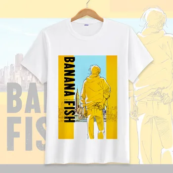 Anime Bananų Žuvų Moterys Vyrai Animacinių filmų T Marškinėliai trumpomis Rankovėmis vyriški Viršūnes Atsitiktinis T Marškinėliai Trumpas Tees