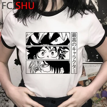 Anime Boku No Herojus akademinės bendruomenės Marškinėliai Vyrams Animacinių filmų Print T-shirt Mano Herojus akademinės bendruomenės Įdomus Kostiumas Marškinėlius Harajuku Japonijos Viršūnių Tee Vyriška