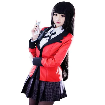 Anime Kakegurui Cosplay Kostiumų Jabami Yumeko Cosplay Kostiumų Japonijos Aukštųjų Mokyklų Vienodas Mergaičių Komplektai Moterų Kostiumai