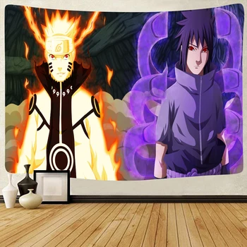 Anime Naruto Komanda Kakashi Spausdinami Namų Dekoro Gobelenas Sienos Kabo Lakštai Iškylą Antklodė Hipių Macrame Psichodelinio Gobelenas