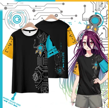 Anime NE ŽAIDIMAS, NE GYVYBĖS T-shirt Sora Anime Cosplay marškinėliai Vyrų Mados Viršūnes Tees