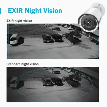 ANNKE 1PCS Ultra HD 8MP Kamera su POE 4K Lauko, Patalpų oro sąlygoms Saugumo Tinklo Kulka EXIR Naktinio Matymo Pašto Įspėjimą CCTV Kit