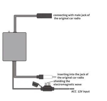 Ant-208 radijo stiprintuvas, universali automobilio radijo, automobilinis FM antena, signalo stiprintuvas