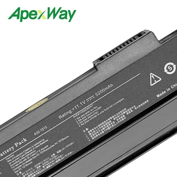 Apexway 6 Ląstelių 11.1 v A32-1015 Nešiojamas baterija ASUS Eee PC 1011CX 1011P 1011PDX 1011PD 1011PN 1011PX 1011B 1011BX 1011C