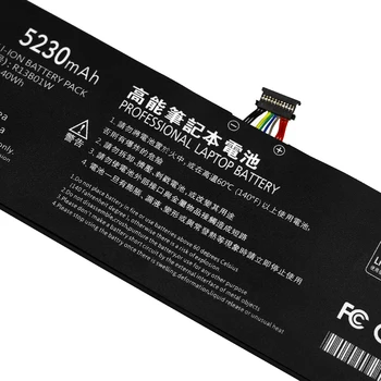 ApexWay 7.6 V 5230mAh R13B01W R13B02W Naujas Nešiojamas Baterija Xiaomi Mi Air 13.3