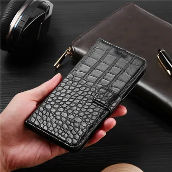 Apversti Telefoną Atveju Huawei Honor 20 Lite MAR-LX1H 6.15 colių Padengti Krokodilas Tekstūros Oda Knygos Dizainą, Prabangos Coque Wllet Rubisafe