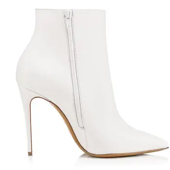 Arden Furtado 2019 m. pavasarį, rudenį adatos (stiletai) kulniukai 12cm pažymėjo tne batai mados moteriški balti bateliai didelis dydis užtrauktukas įkrovos