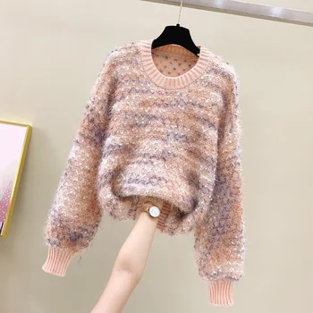 [ARQ] pavasarį ir rudenį 2021 naujas stilius ne dėvėti šiltas megztinis golfo laisvas megztinis universalus trikotažas