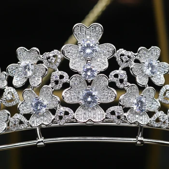 ASNORA Prabangių Vestuvių nuotaka nuotaka gėlių Crown Princess Karalienė Paradas kamuolys Reino yarra Vestuvių galvos Apdangalai, Plaukų Aksesuarai