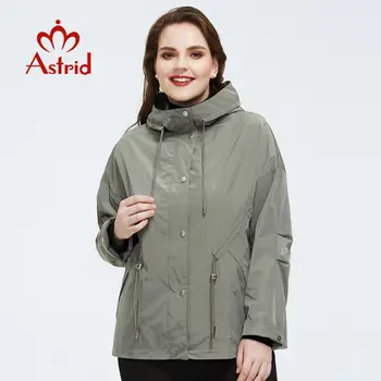 Astrid 2020 m. Pavasarį, paltai moterims viršutiniai drabužiai aukštos kokybės plius dydis trumpas stiliaus su gobtuvu mados striukė moterims, pavasarį KAIP-9417