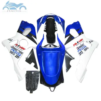 AT12 Lauktuvės rinkiniai, 2000-2002 m. Suzuki GSXR1000 K1 K2 motociklo kelių lenktynių purvasargiai AT55 00 01 02 GSXR 1000 mėlyna balta