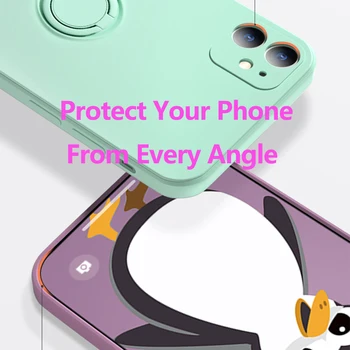 Atveju iPhone, 11 Pro Max Atveju Silikono Pilnas draudimas Apsaugoti Fotoaparatą Aikštėje Tiesiai Pusėje 
