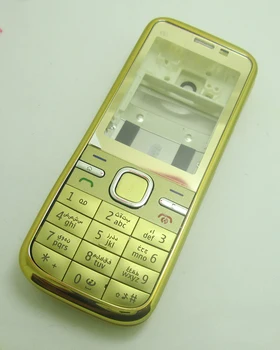 Auksas Baltas Pilka Korpuso Dangtis, Baterijos Duris Atveju Klaviatūra Klaviatūra Nokia C5 C5-00 Pakeitimas, Remontas