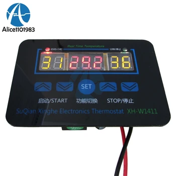 Aukšto Dažnio W1411 AC 220V Skaitmeninis LCD Temperaturregler Termostatas Schalter Kontrolės Kontrolierius Jungiklis Jutiklis Laipsnių Celsijaus