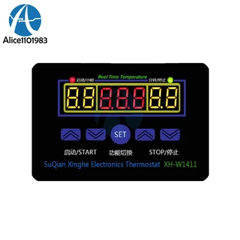 Aukšto Dažnio W1411 AC 220V Skaitmeninis LCD Temperaturregler Termostatas Schalter Kontrolės Kontrolierius Jungiklis Jutiklis Laipsnių Celsijaus