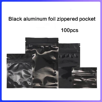 Aukštos klasės juoda aluminized ziplock bag black ištemptas kaulų maišas, maiše arbatos maišelis pakuotė, įvairenybės bag100pcs