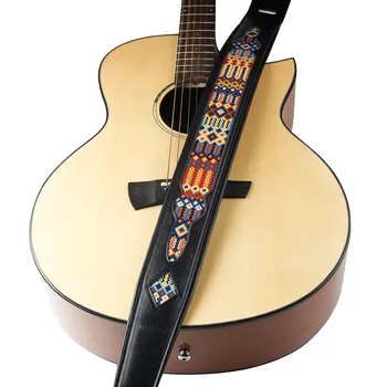 Aukštos kokybės gitara dirželis spausdinimo Siuvinėjimo modelio gitara, dirželiai, elektros akustinė bosinė gitara diržai gitara priedai