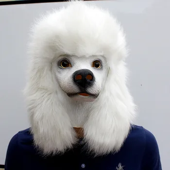 Aukštos Kokybės Kalėdų Gyvūnų papuošalai VIP šuo Kaukė Cosplay partijos veiklos Pilna Galva rekvizitai latekso Halloween Mask
