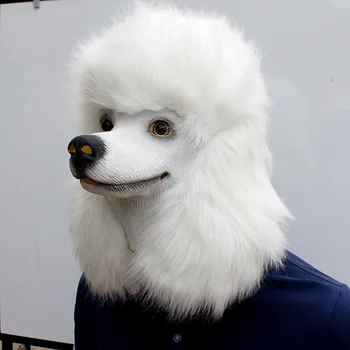 Aukštos Kokybės Kalėdų Gyvūnų papuošalai VIP šuo Kaukė Cosplay partijos veiklos Pilna Galva rekvizitai latekso Halloween Mask