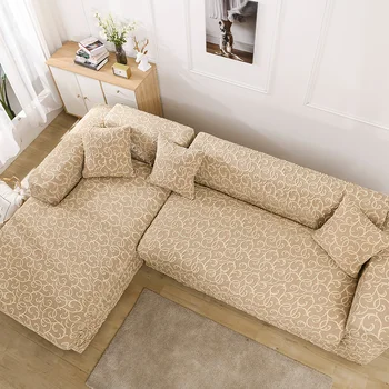 Aukštos kokybės Prabangios žakardinės ruožas sofa padengti kambarį Amerian stiliaus Reljefinis modelis sofos padengti slipcover