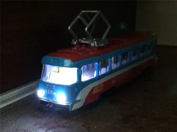 Aukštos modeliavimas Kelionės automobiliu,1:32 masto lydinio traukti Klasikinio tramvajaus modelį,Centrinėje Miesto Tramvajų, Autobusų,nemokamas pristatymas