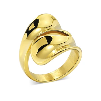 Aukščiausios Kokybės, Unikalaus Dizaino 316L Nerūdijančio Plieno Žiedas Moterims 2 Spalvos Patelės Žiedai Moterų Vestuvių, Sužadėtuvių Metu