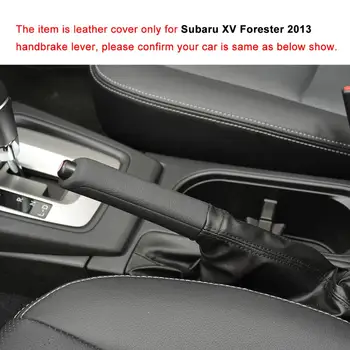 Automobilio rankinis Stabdis Apima Atveju Subaru XV Forester 2013 M. Automobilio stiliaus Auto Apdaila Originali Odinė rankinio stabdžio Rankenos
