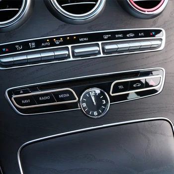 Automobilio Salono Aliuminio Lydinys Centrinis Kontrolės Multi-Function Mygtuką Padengti Apdaila Mercedes Benz E C Klasės W213 W205 GLC X253