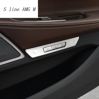 Automobilio Stilius Durų Sėdynės Atminties Mygtuką Perjungti Apdailos Lipdukai Apima BMW 7 Serijos G11 G12 yra f01 F02 Interjero Auto Priedai