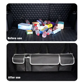 Automobilio Sėdynės Atlošo Kamieno Organizatorius Backseat Kabinti Multi Pocket Saugojimo Krepšys Automobilių Kelionės Sukrovimas Valymas Priedai