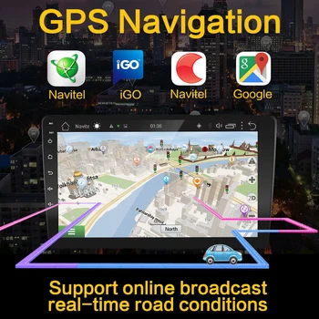 Automobilių GPS Radijo Multimedijos Grotuvas Radijas Android 8.1 2Din Navigator RDS ESU 