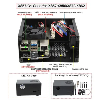 Aviečių Pi 4 mSATA SSD Saugojimo Plėtros Valdybos X857 USB3.1 Skydas Aviečių Pi 4B