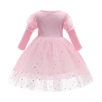 Baby Vaikų Girl Dress Žvaigždžių Blizgučiais 2020 Vaikai Ceremonijos Šalies Suknelės Princesė Vestuvių Suknelė Baby Girl Suknelės Mergaitėms