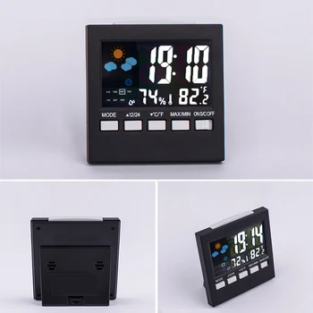 Balso Kontrolė LCD Ekranas Termometras Laikrodžiai Patalpų Drėgmės Stebėti, Elektroninis Skaitmeninis Displėjus, Temperatūros Žadintuvas Kalendorius