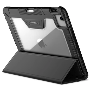 Bamperis Odinis dėklas, skirtas Apple iPad 4 Oro Atveju Oro 10.9 2020 Atveju Su Screen Protector Odos Smart Cover Stabili Pieštuko formos Griovelis