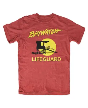 Baywatch T-Shirt Rot Gelbėtojų David Hasselhoff,Kultiniai Naujas Mados VYRIŠKI trumpomis Rankovėmis Vyrams, O-Neck Tee Marškinėliai